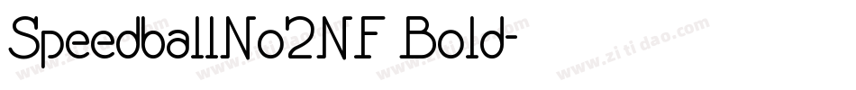 SpeedballNo2NF Bold字体转换
